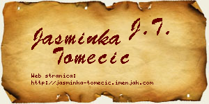 Jasminka Tomecić vizit kartica
